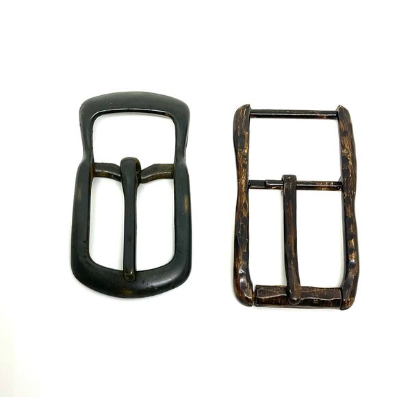 Dark Simple & Bamboo Metal Belt Buckles